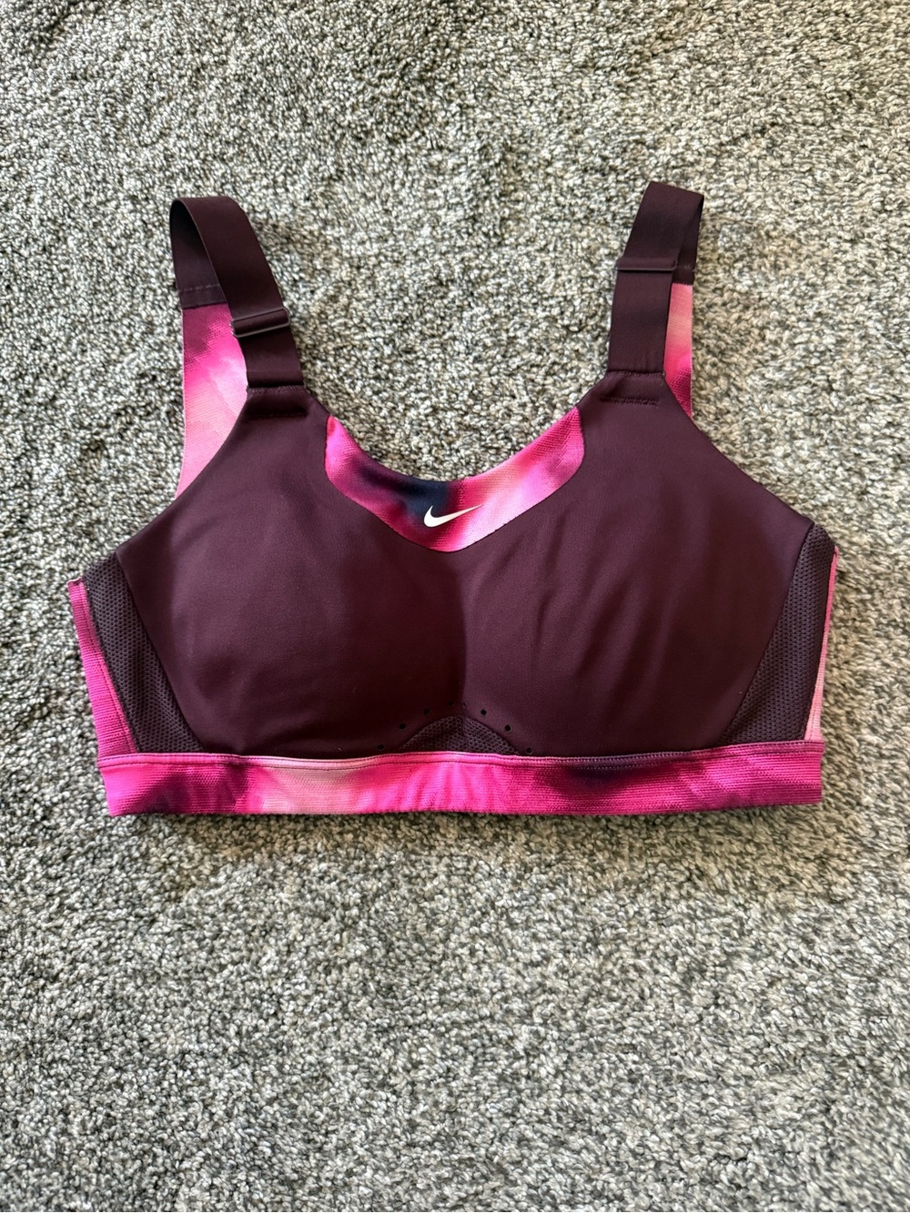 Nike Women’s Pink & Burgundy High Impact Sports Bra